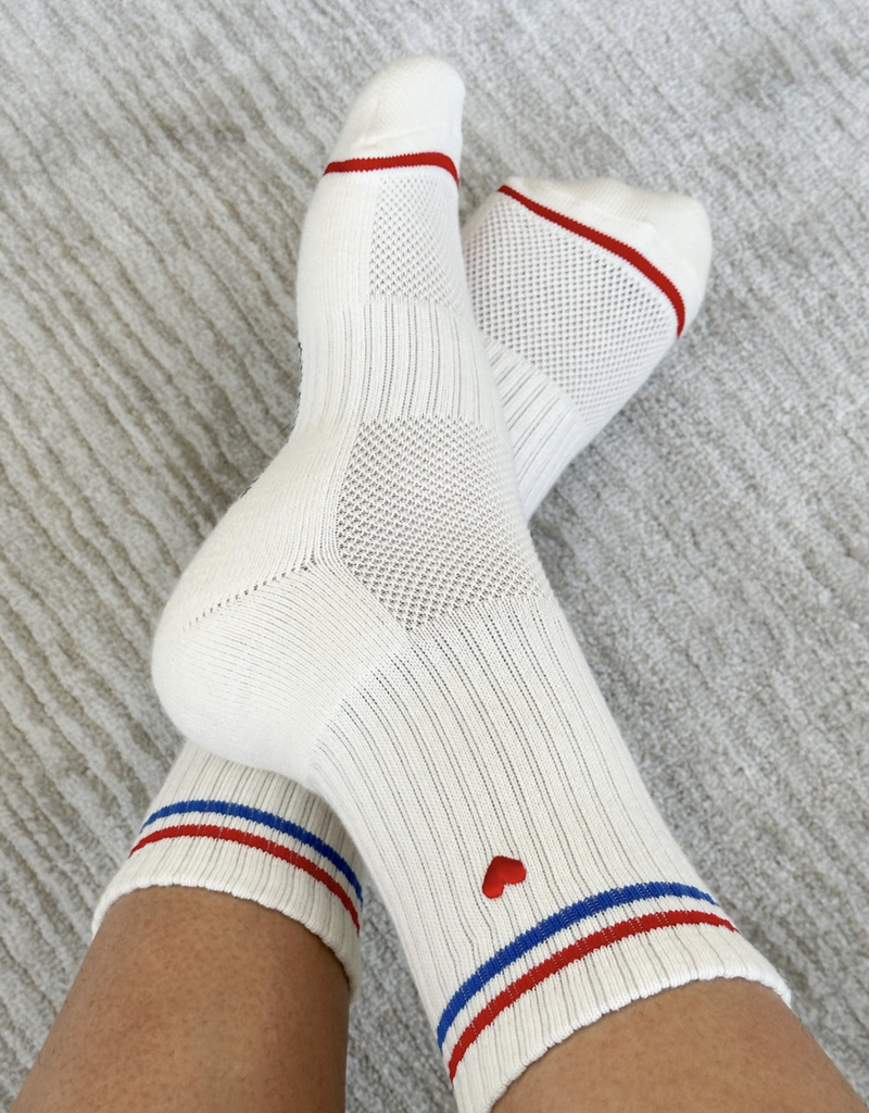Le Bon Shoppe Embroidered Boyfriend Socks