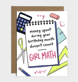 Brittany Paige Girl Math Birthday Card
