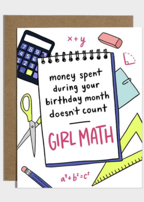 Brittany Paige Girl Math Birthday Card