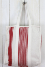 Lovestitch Striped Shopper Bag - Red/Natural