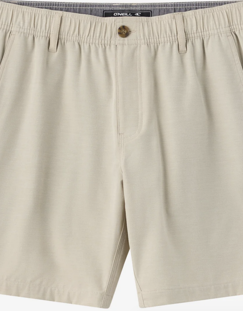 O'Neill Reserve Light Check Elastic Waist 18" Hybrid Shorts