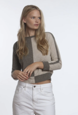 Hasson Bi-Color Boatneck Sweater