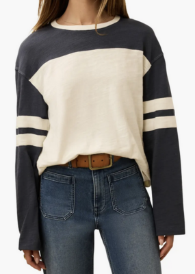 Faherty Sunwashed Slub Varsity LS Tee
