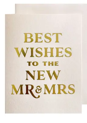 The Social Type Best Wishes Wedding Card