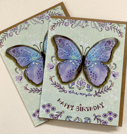 Cynla Blue Morpho Butterfly Card