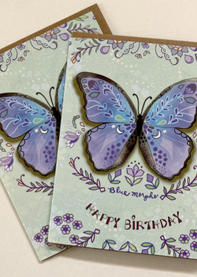 Cynla Blue Morpho Butterfly Card