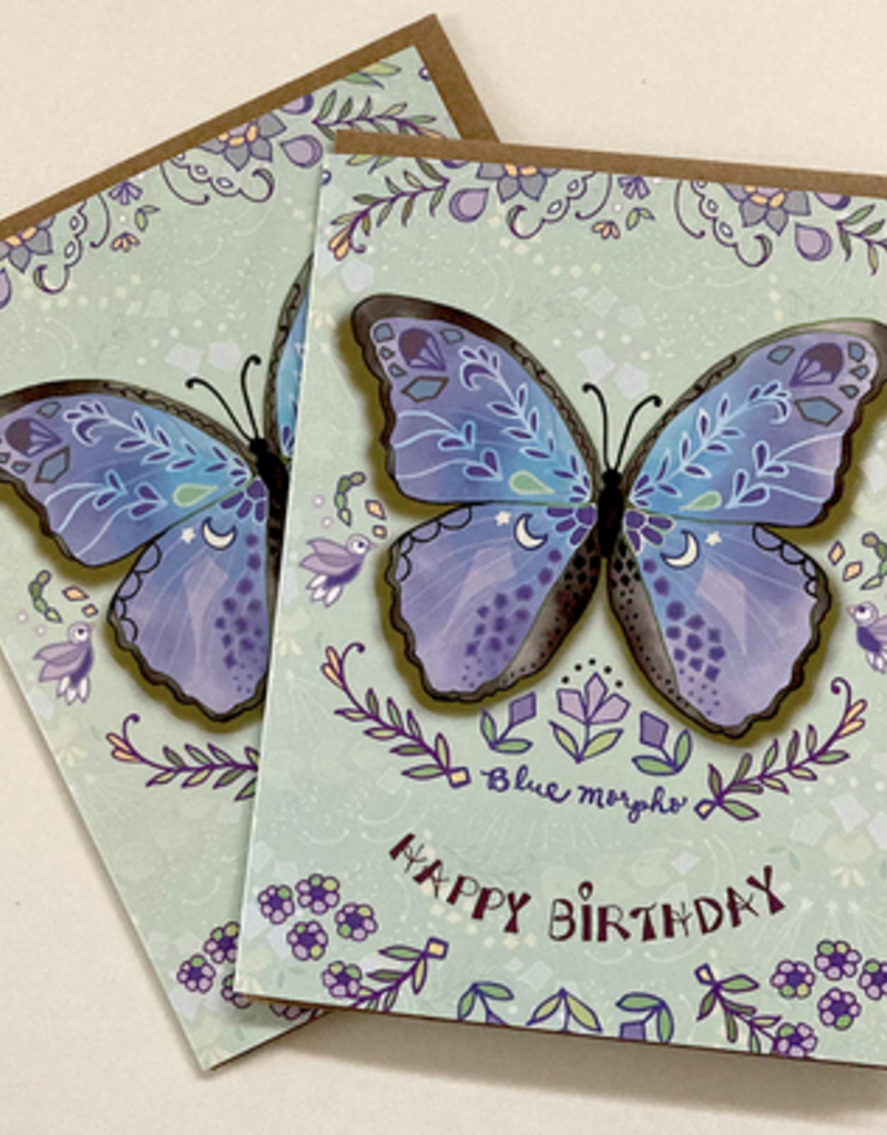 Cynla Blue Morpho Butterfly Card