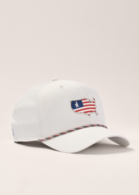 Johnnie-O Flagler Logo Hat White