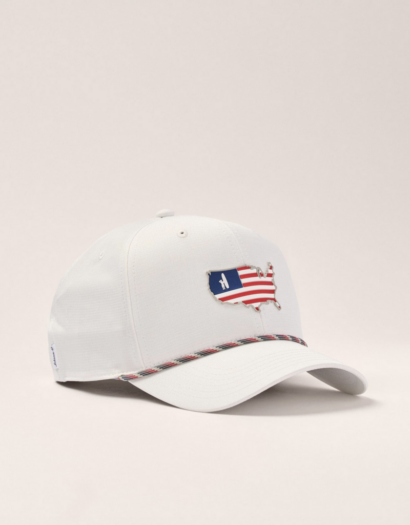 Johnnie-O Flagler Logo Hat White