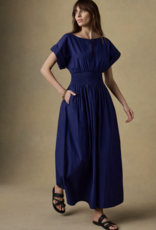 Faherty Coastal Poplin Elia Smock Dress