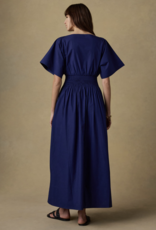 Faherty Coastal Poplin Elia Smock Dress