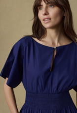 Faherty Coastal Poplin Elia Smock Dress