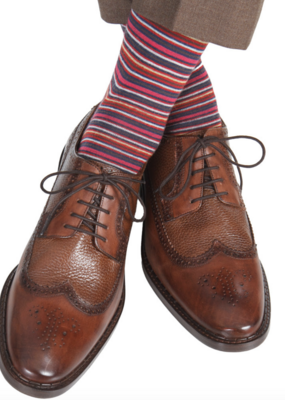 Dapper Classics Dress Navy, Brown, Yolk Merino Wool