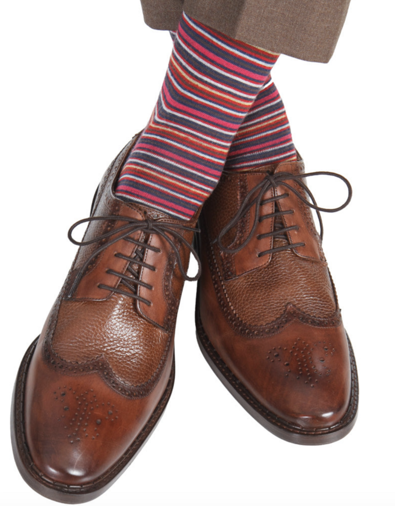 Dapper Classics Dress Navy, Brown, Yolk Merino Wool