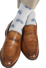 Dapper Classics Ash with Indigo Bikes Cotton Sock