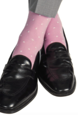 Dapper Classics Pink With White Dots Cotton Sock