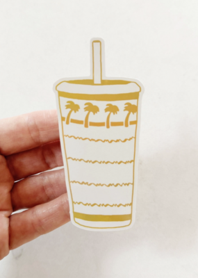 Sun To Sea California Cup Reflective Vinyl Sticker