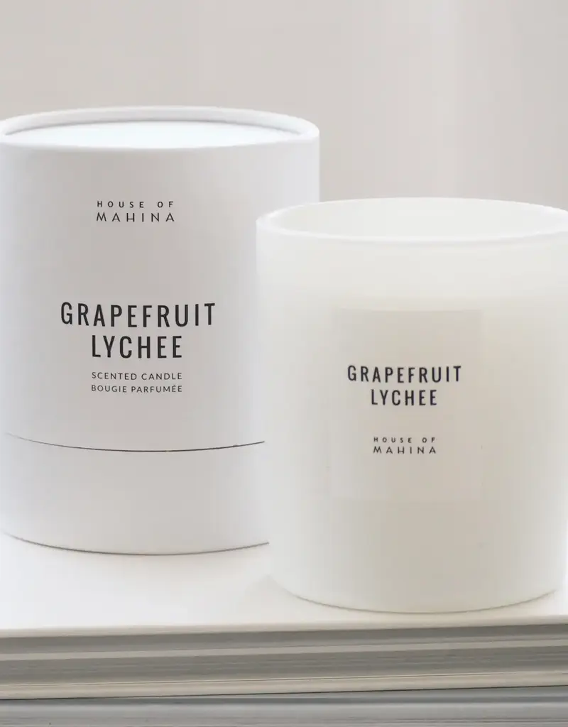 House of Mahina Grapefruit Lychee Candle 12OZ