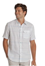 Hemp Stripe Pearl Snap