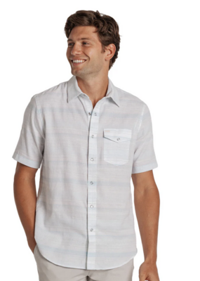 Hemp Stripe Pearl Snap