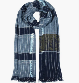 Faherty Bold Pin Stripe Oblong Scarf