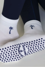 California Grip Socks The Palm Shortie Grip Sock - White & Navy