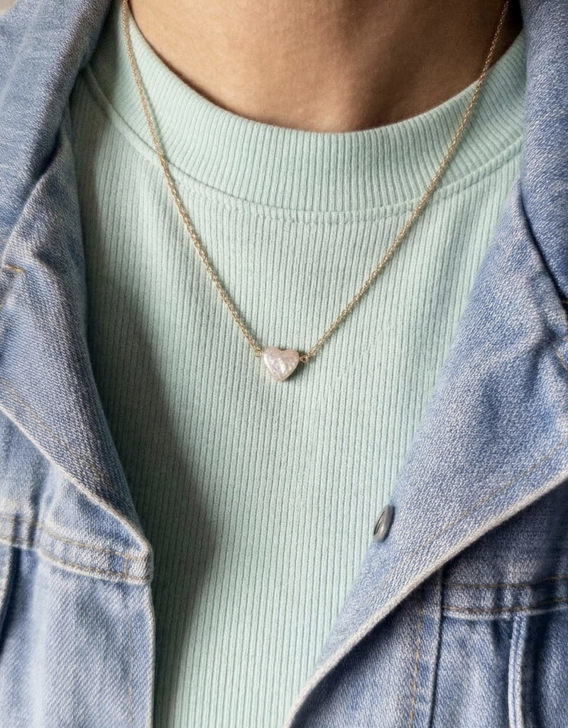 Kris Nations Freshwater Pearl Heart Necklace