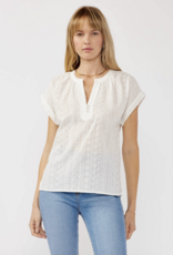 Lovestitch Dolman Sleeve Embroidered Eyelet Top