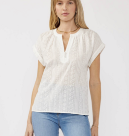 Lovestitch Dolman Sleeve Embroidered Eyelet Top