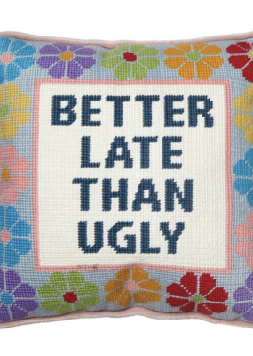 Peking Handicraft Better Late Than Ugly Embroidered Pillow