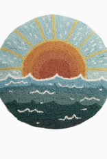 Peking Handicraft Circular Sun Seascape Pillow