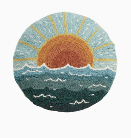 Peking Handicraft Circular Sun Seascape Pillow