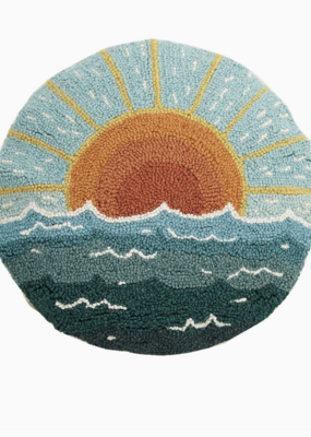 Peking Handicraft Circular Sun Seascape Pillow