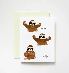 ILOOTPAPERIE Slow Clap Sloths Congratulations Card