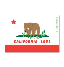 ILOOTPAPERIE California Love Grizzly Flag Sticker