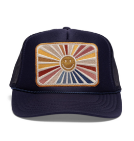 Friday Feelin' Rays of Happy Navy Trucker Hat