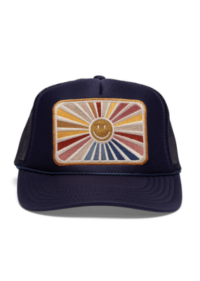 Friday Feelin' Rays of Happy Navy Trucker Hat
