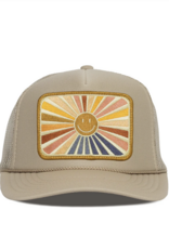 Friday Feelin' Rays of Happy Tan Trucker Hat