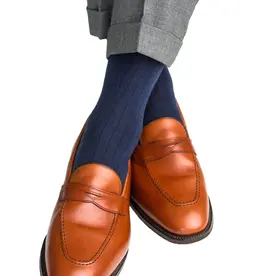 Dapper Classics Dress Solid Ribbed Merino Wool Mid-Calf