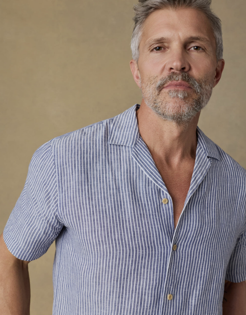 Faherty SS Laguna Linen Camp Shirt