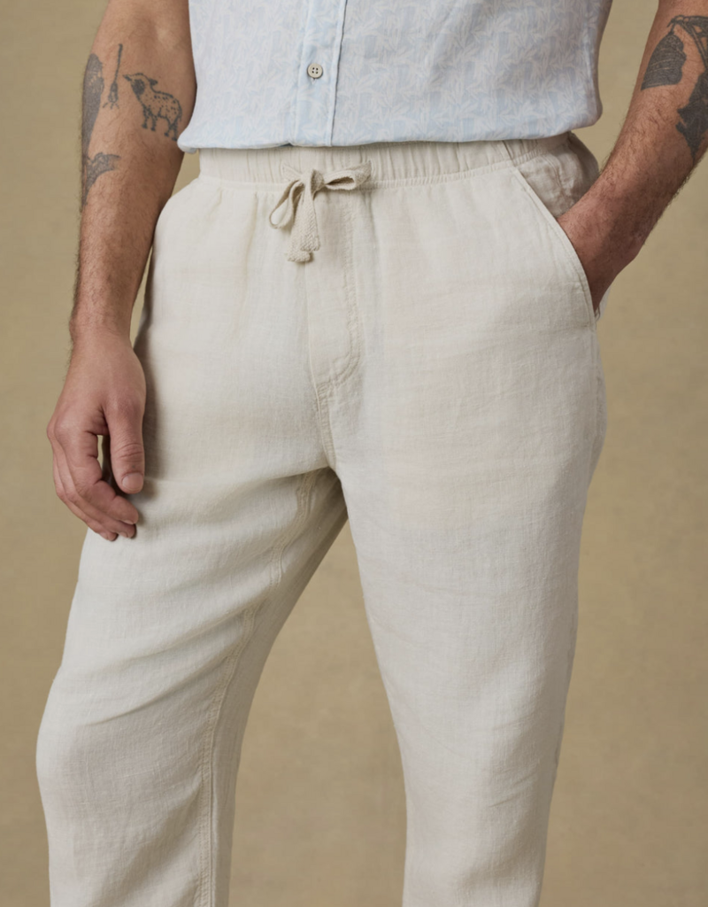 Faherty Linen Drawstring Pant