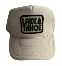 Local Beach Lake Tahoe Trucker Hat B&W