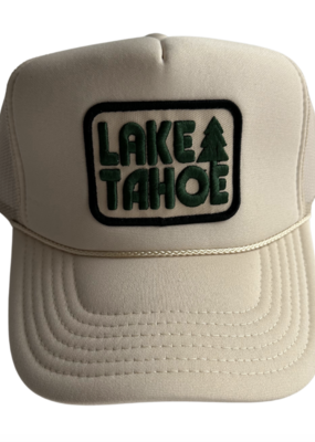 Local Beach Lake Tahoe Trucker Hat B&W