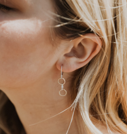 Freshie & Zero Tiny Circle Inlet Earrings SS/GF
