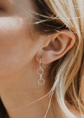 Freshie & Zero Tiny Circle Inlet Earrings SS/GF