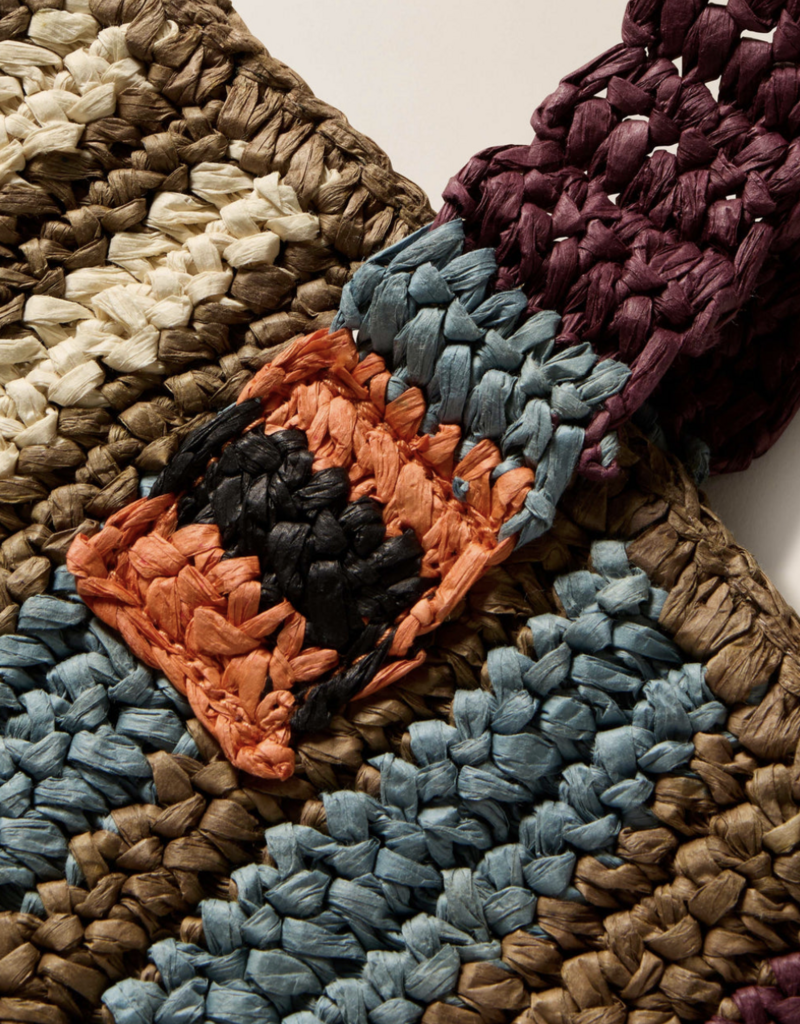 Faherty Straw Stripe Beach Tote