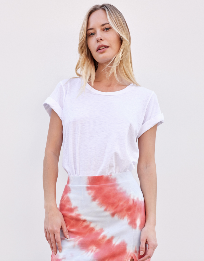 Sundry Clothing Roll Sleeve Top