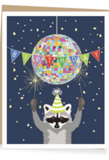 Apartment 2 Cards Disco Raccoon Birthday Card