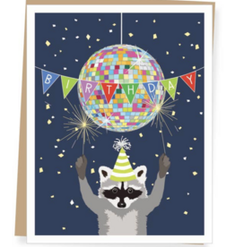 Apartment 2 Cards Disco Raccoon Birthday Card