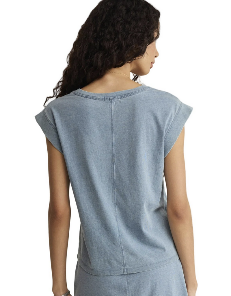 Z Supply Camino Jersey Denim Top